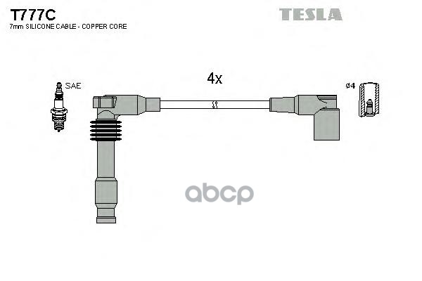 

Провода Зажигания (комплект) TESLA T777C