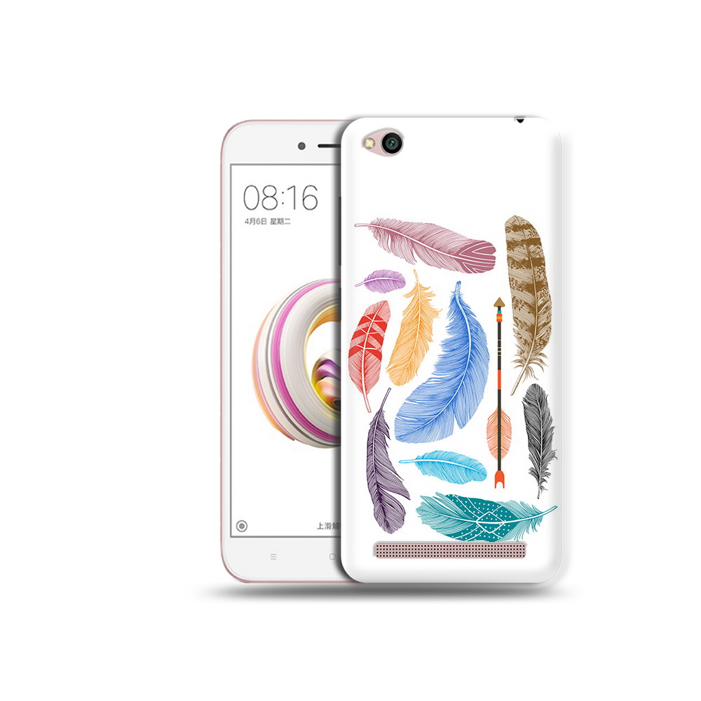 

Чехол MyPads Tocco для Xiaomi Redmi 5A разноцветные перья (PT227197.319.572), Прозрачный, Tocco