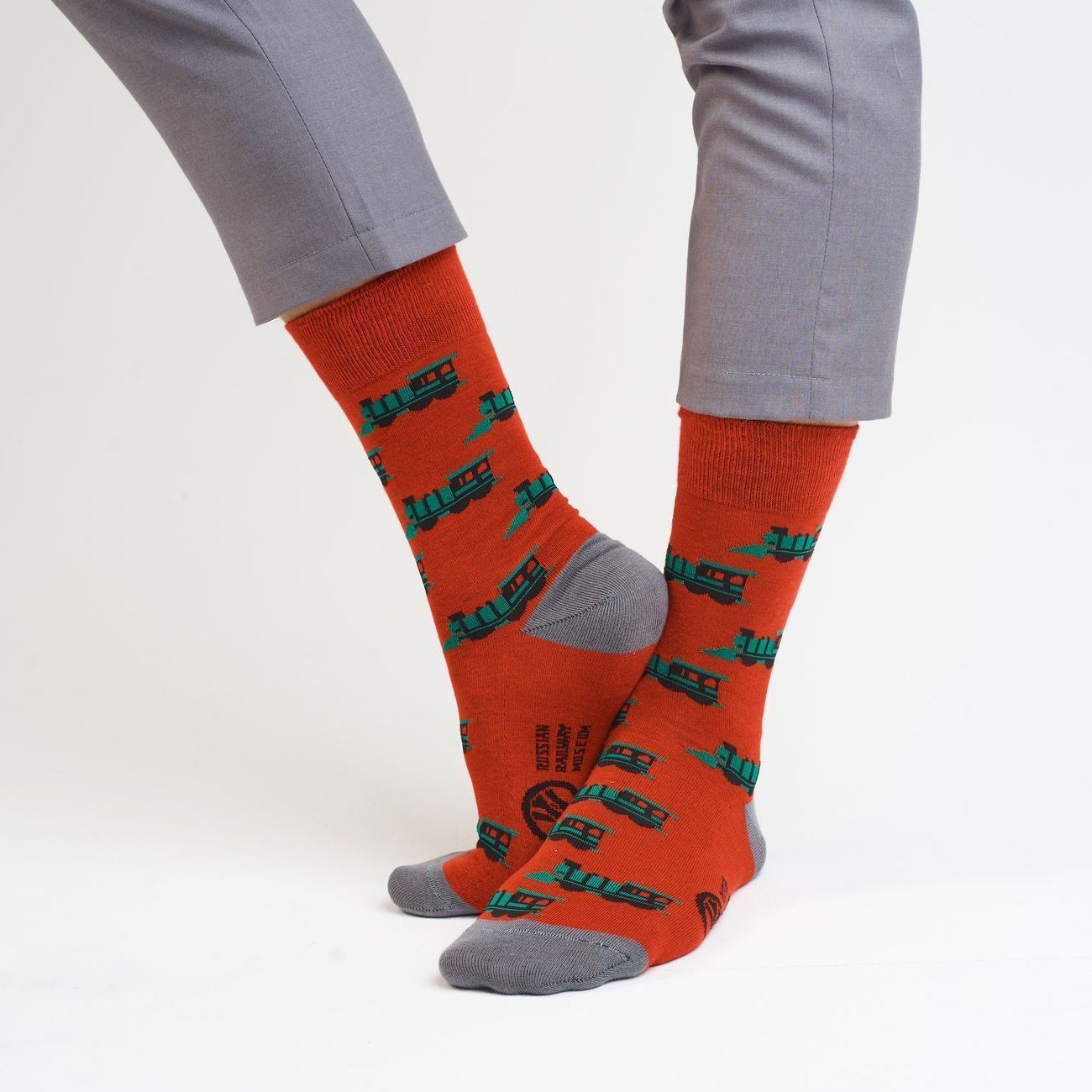 

Носки мужские St. Friday Socks 846-11 красные, Красный;серый, 846-11
