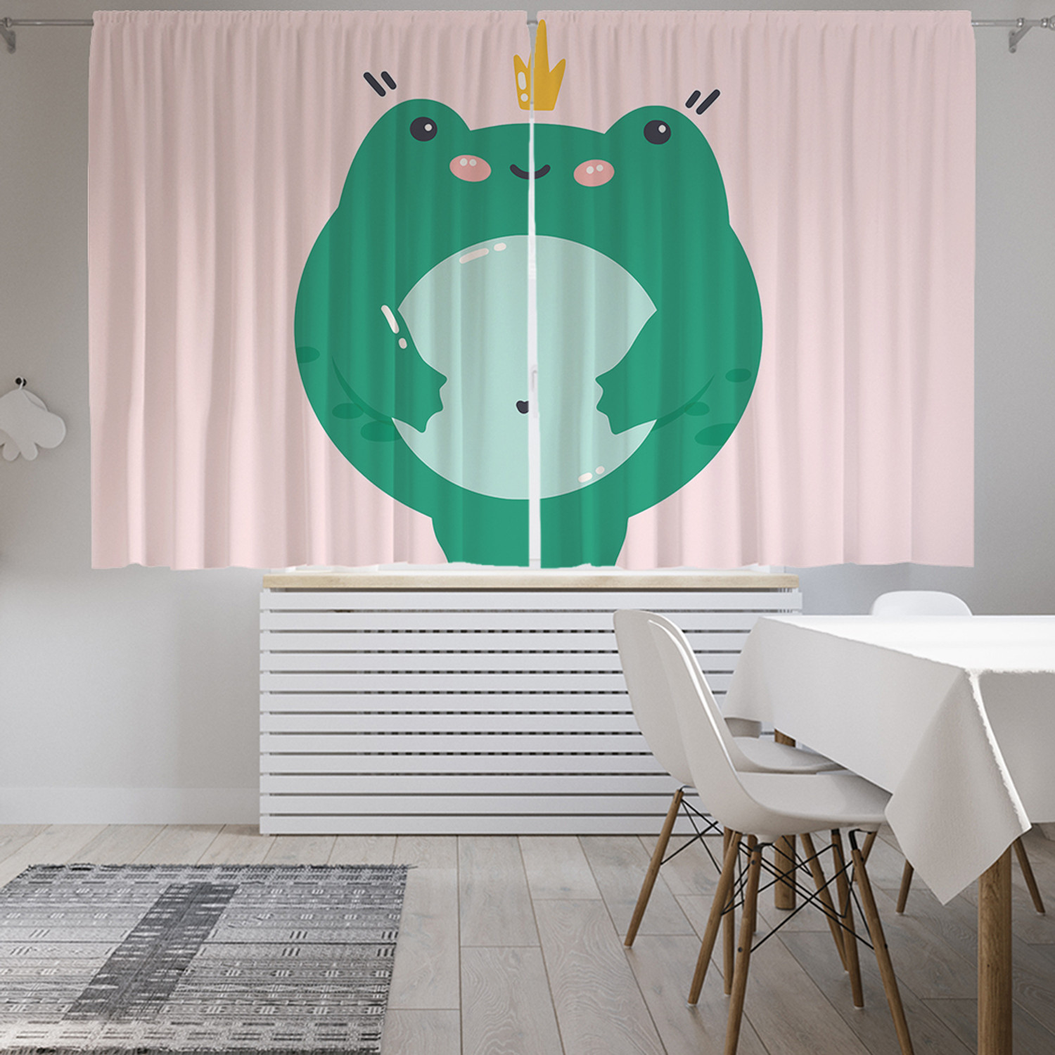 

Шторы фотошторы короткие JoyArty "Довольный лягушонок" 145х180 2 полотна сатен, Довольный лягушонок