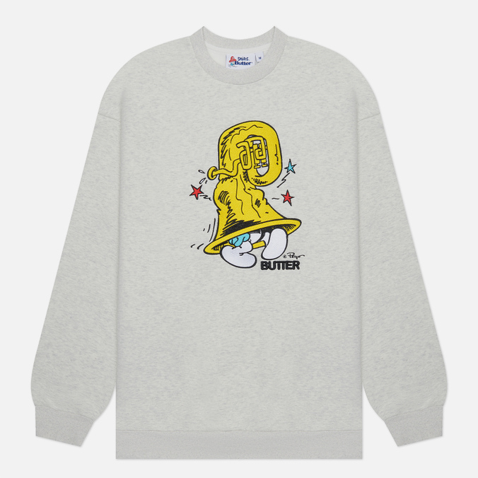 

Мужская толстовка Butter Goods x The Smurfs Harmony Crew Neck серый, Размер M, x The Smurfs Harmony Crew Neck