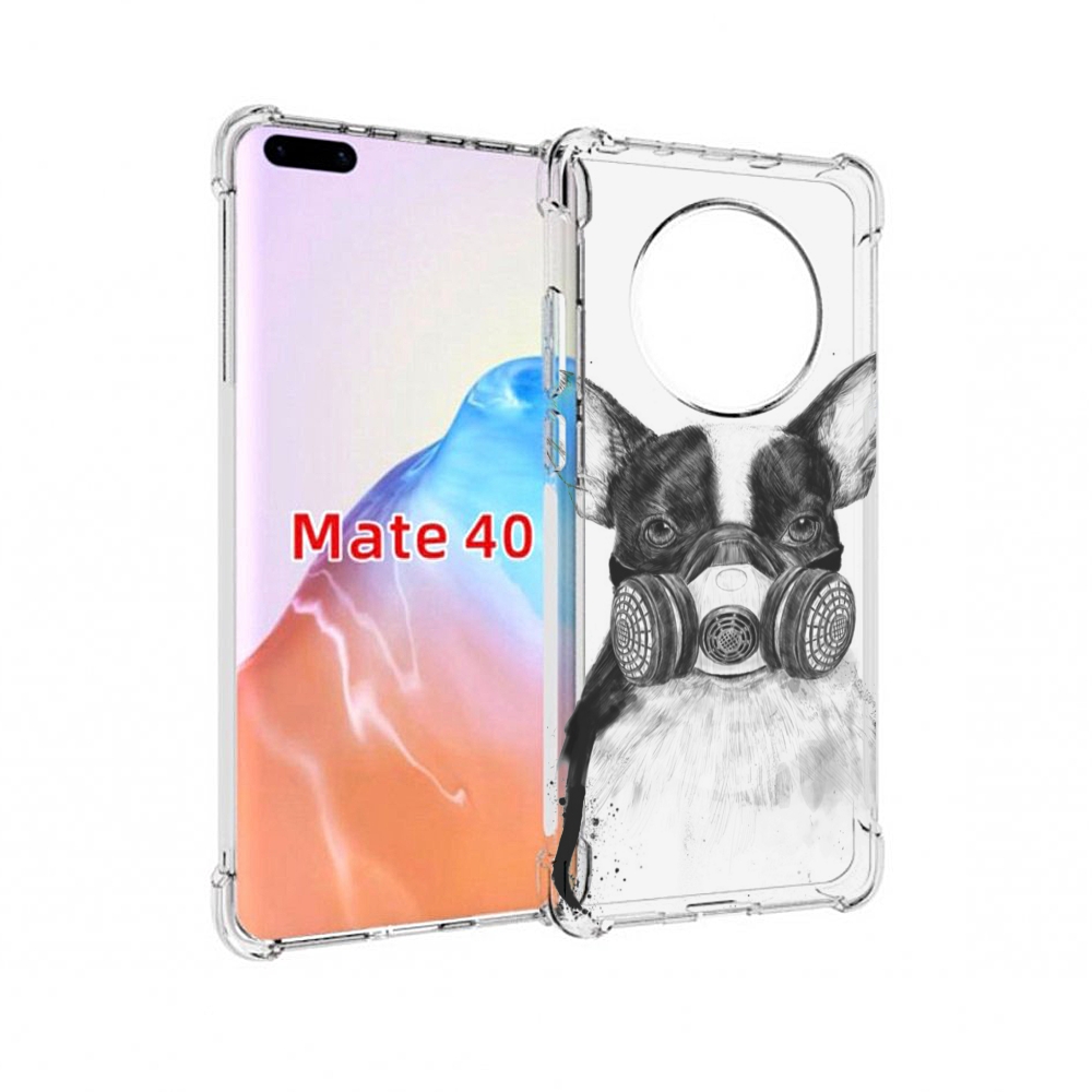 

Чехол MyPads Tocco для Huawei Mate 40 Французский бульдог, Прозрачный, Tocco