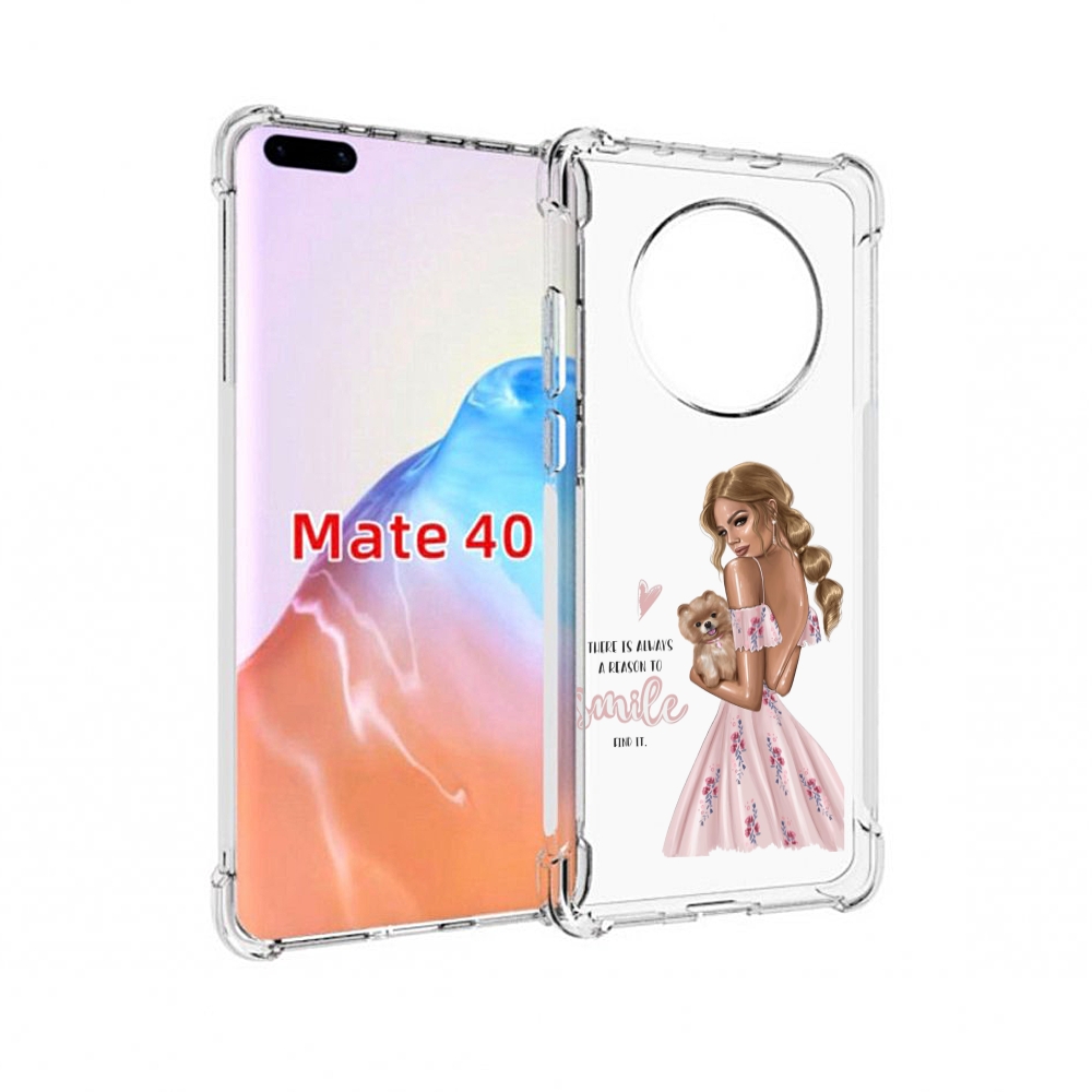 

Чехол MyPads Tocco для Huawei Mate 40 Улыбайся-чаще женский, Прозрачный, Tocco