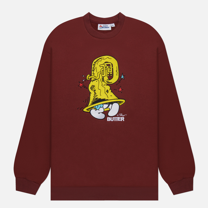 

Мужская толстовка Butter Goods x The Smurfs Harmony Crew Neck бордовый, Размер XL, Красный, x The Smurfs Harmony Crew Neck