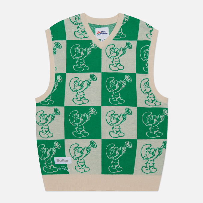 

Мужской жилет Butter Goods x The Smurfs Harmony Knit зелёный, Размер M, Зеленый, x The Smurfs Harmony Knit