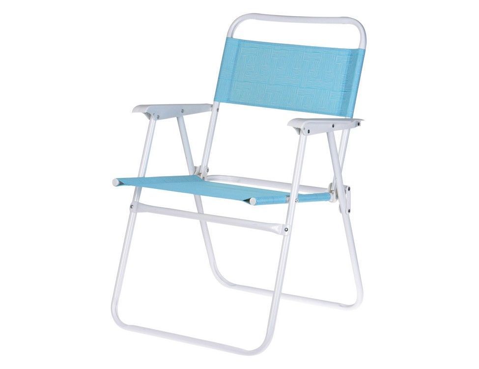 складное пляжное кресло lux comfort, 600d, металл, 50х54х79 см, FD8300560-голубое, Интекс