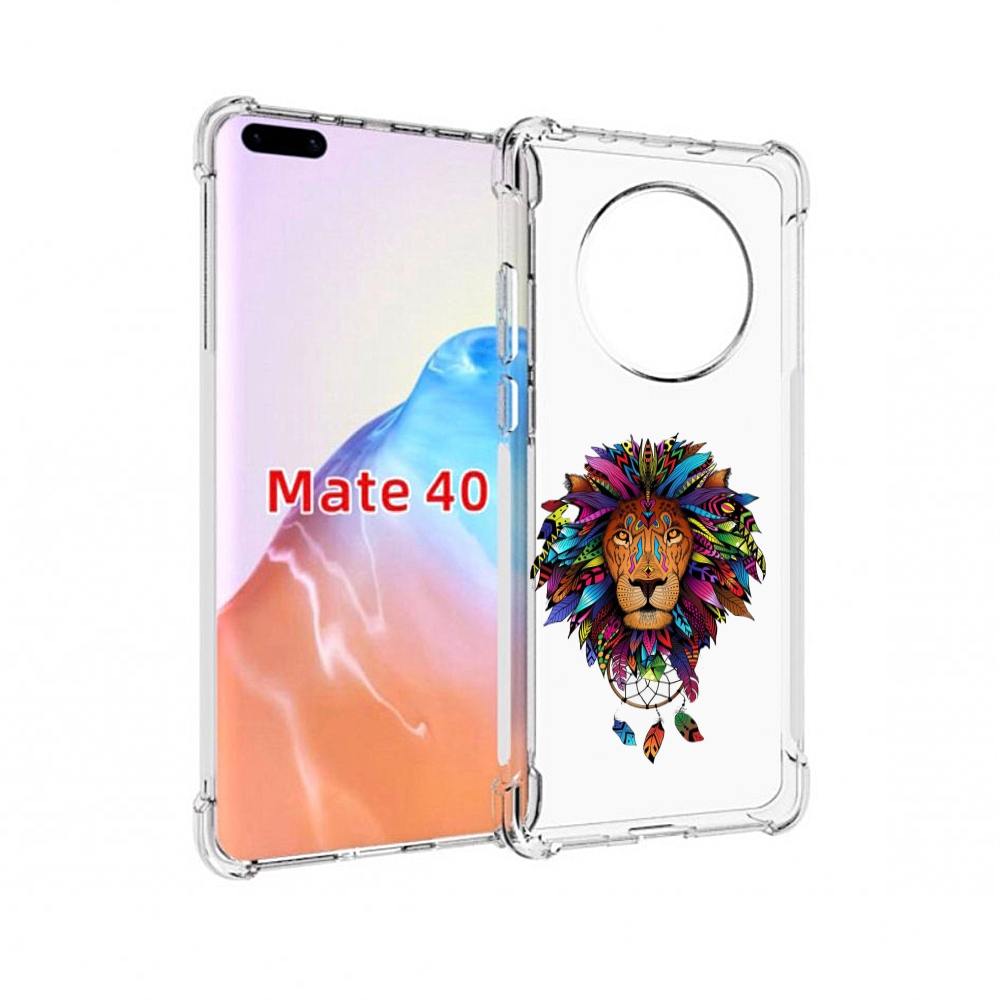 

Чехол MyPads Tocco для Huawei Mate 40 Тотемный Лев, Прозрачный, Tocco