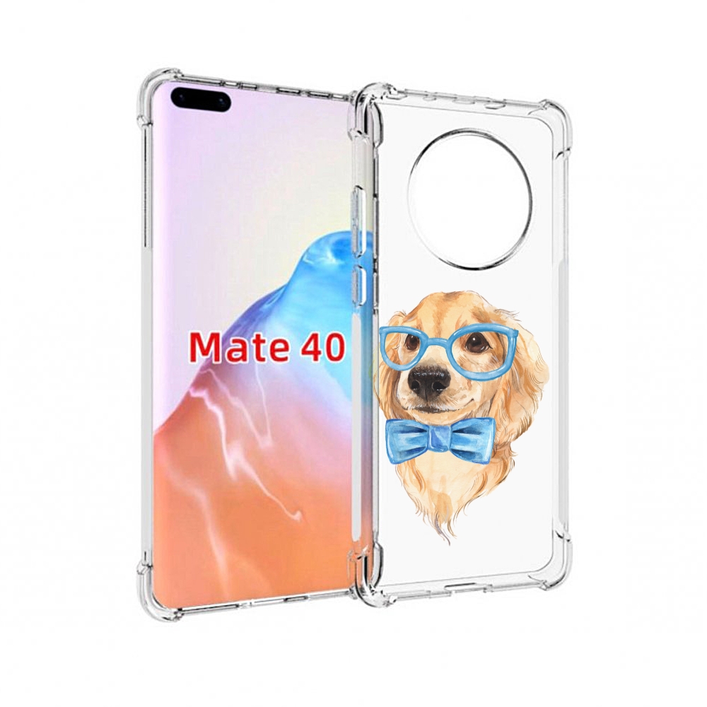 

Чехол MyPads Tocco для Huawei Mate 40 Собака интеллигент, Прозрачный, Tocco