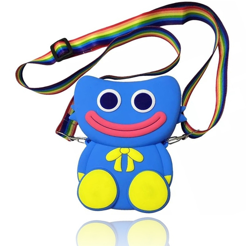 Детская сумка - поп ит из силикона Хаги Ваги Киси Миси 12х9 см, синяя Bag-Haggy-Blue