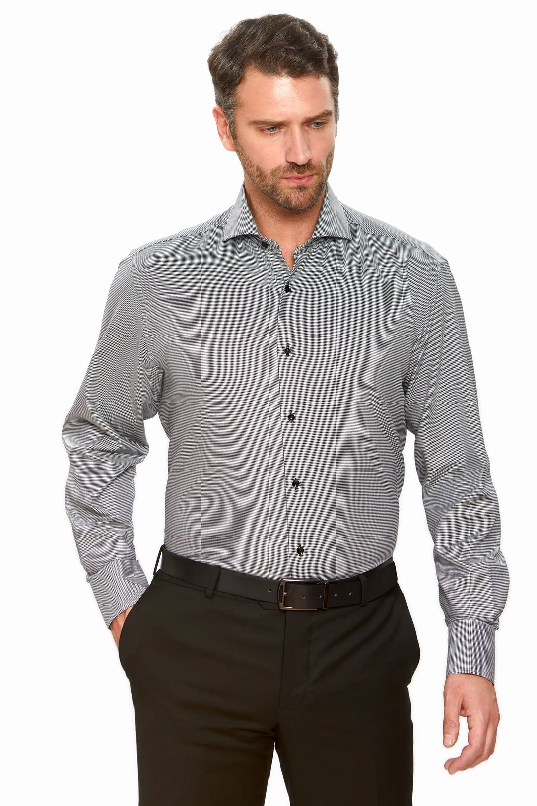 Рубашка мужская Kanzler 2A-401RL-1197-07 черная 44