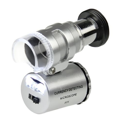 Купить Микроскоп 60x мини, с подсветкой (2 LED) и ультрафиолетом, Микроскоп Pro Legend 60x мини, с подсветкой (2 LED) и ультрафиолетом PL4444