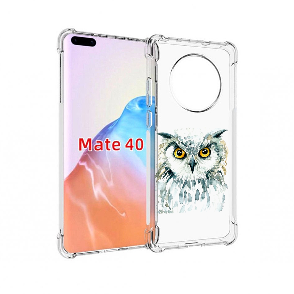 

Чехол MyPads Tocco для Huawei Mate 40 Серьезная сова, Прозрачный, Tocco