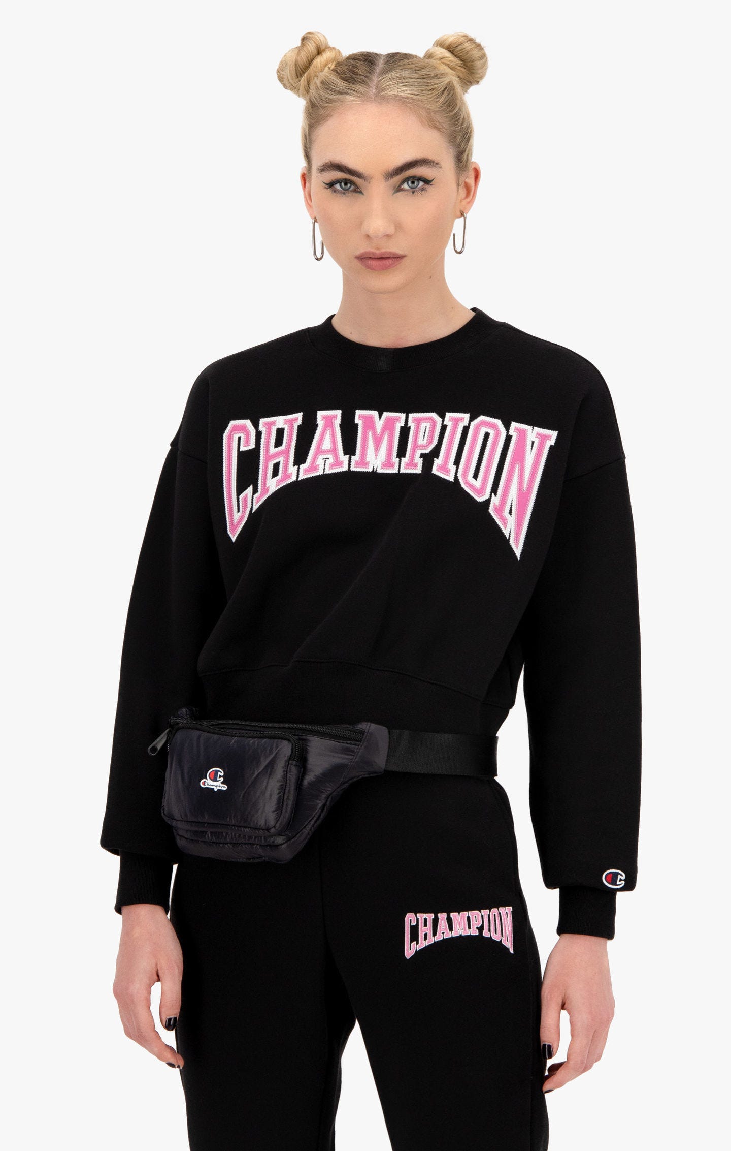 

Свитшот женский Champion Rochester Champion University Crewneck черный L, Rochester Champion University Crewneck