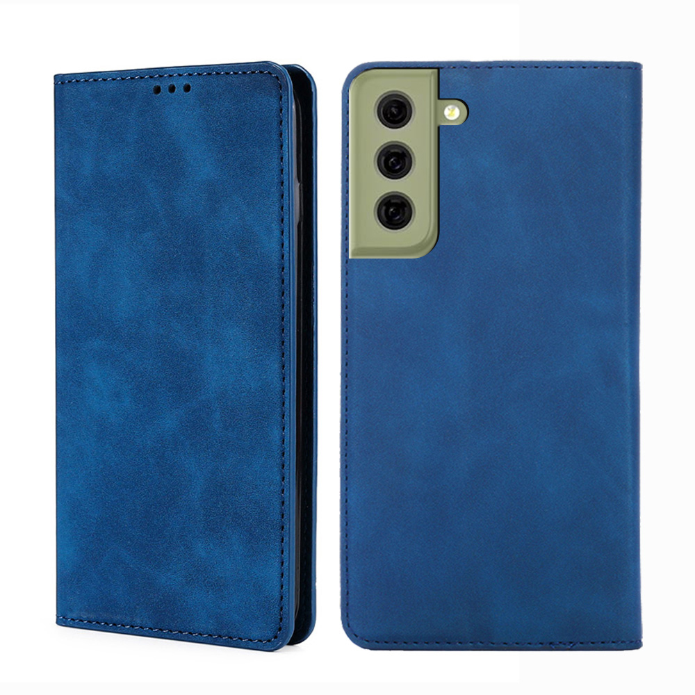 

Чехол-книжка MyPads для Samsung Galaxy S21 FE 5G (SM-G990) / Самсунг S21 FE мягкое прик..., Синий