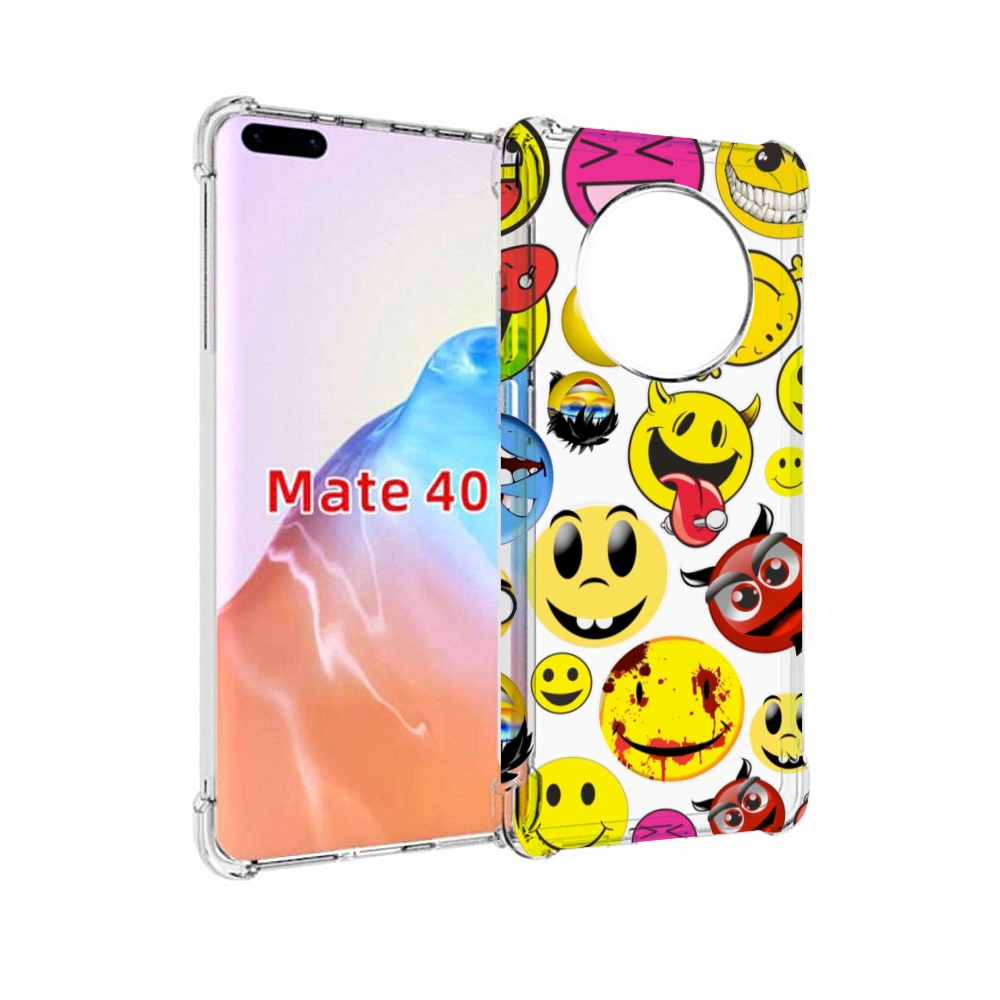 

Чехол MyPads Tocco для Huawei Mate 40 Смайлики, Прозрачный, Tocco