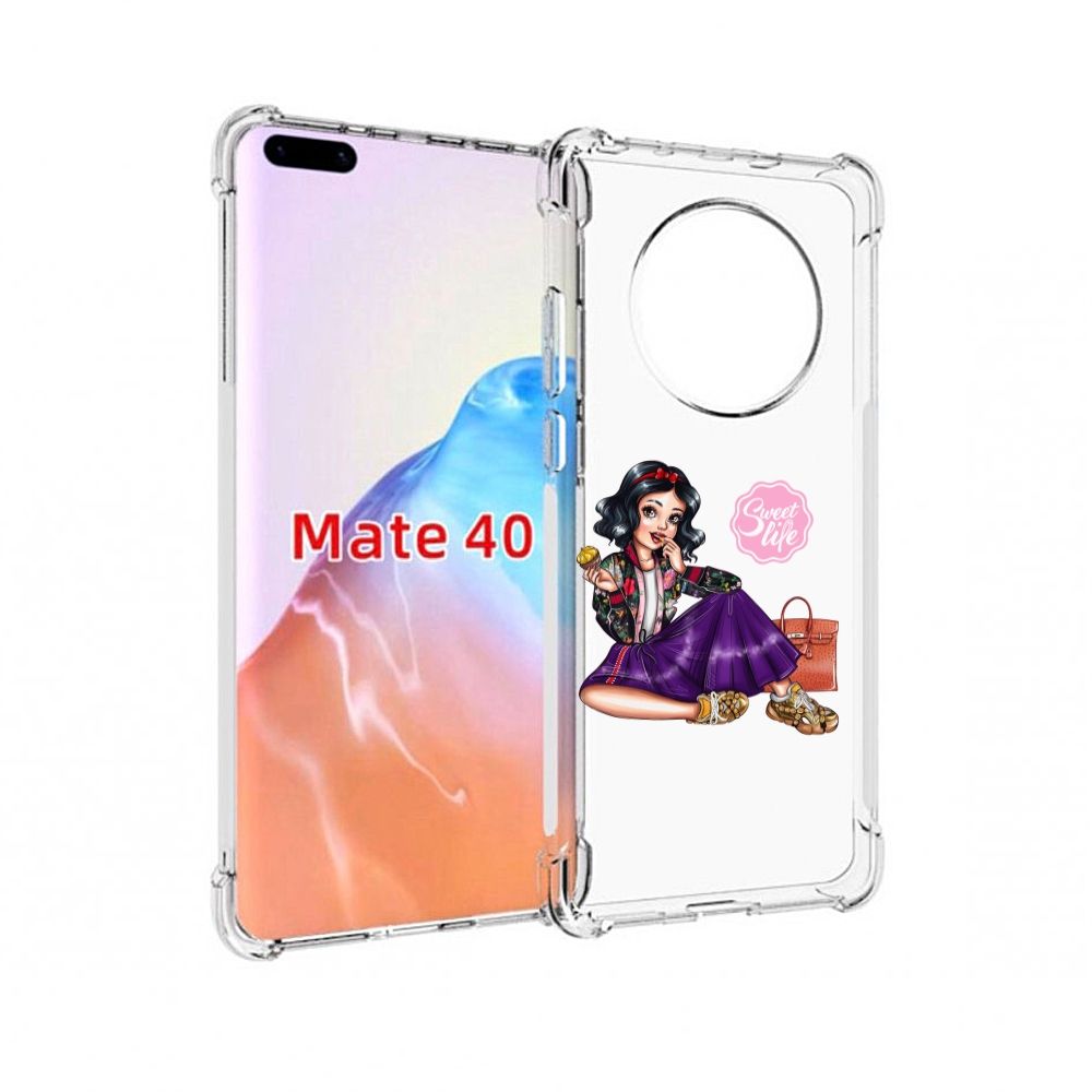 

Чехол MyPads Tocco для Huawei Mate 40 Сладкая-жизнь женский, Прозрачный, Tocco