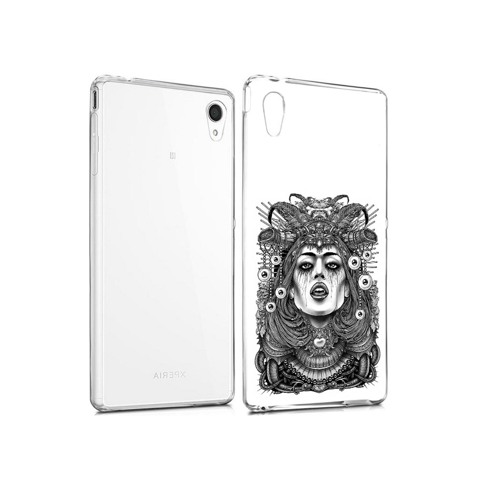 

Чехол MyPads Tocco для Sony Xperia M4 Aqua портрет девушки черно белый (PT41841.249.551), Прозрачный, Tocco