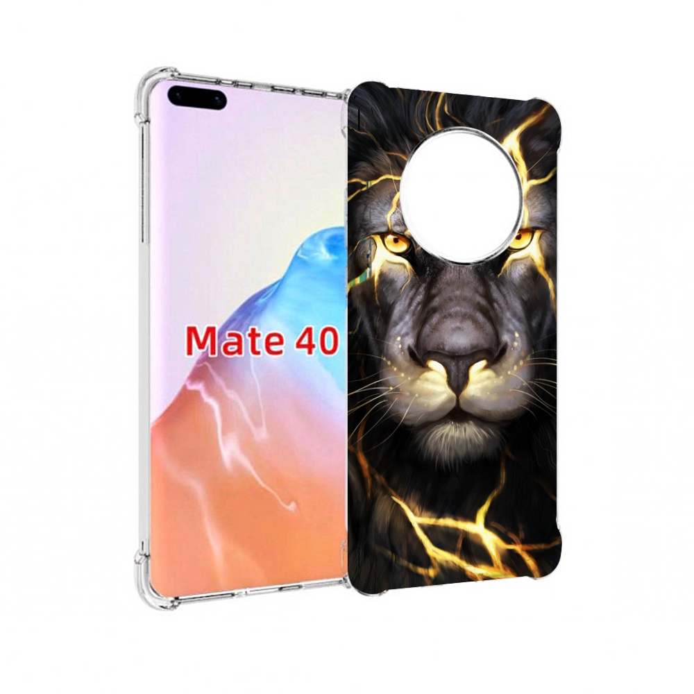 

Чехол MyPads Tocco для Huawei Mate 40 Светящийся-лев мужской, Прозрачный, Tocco