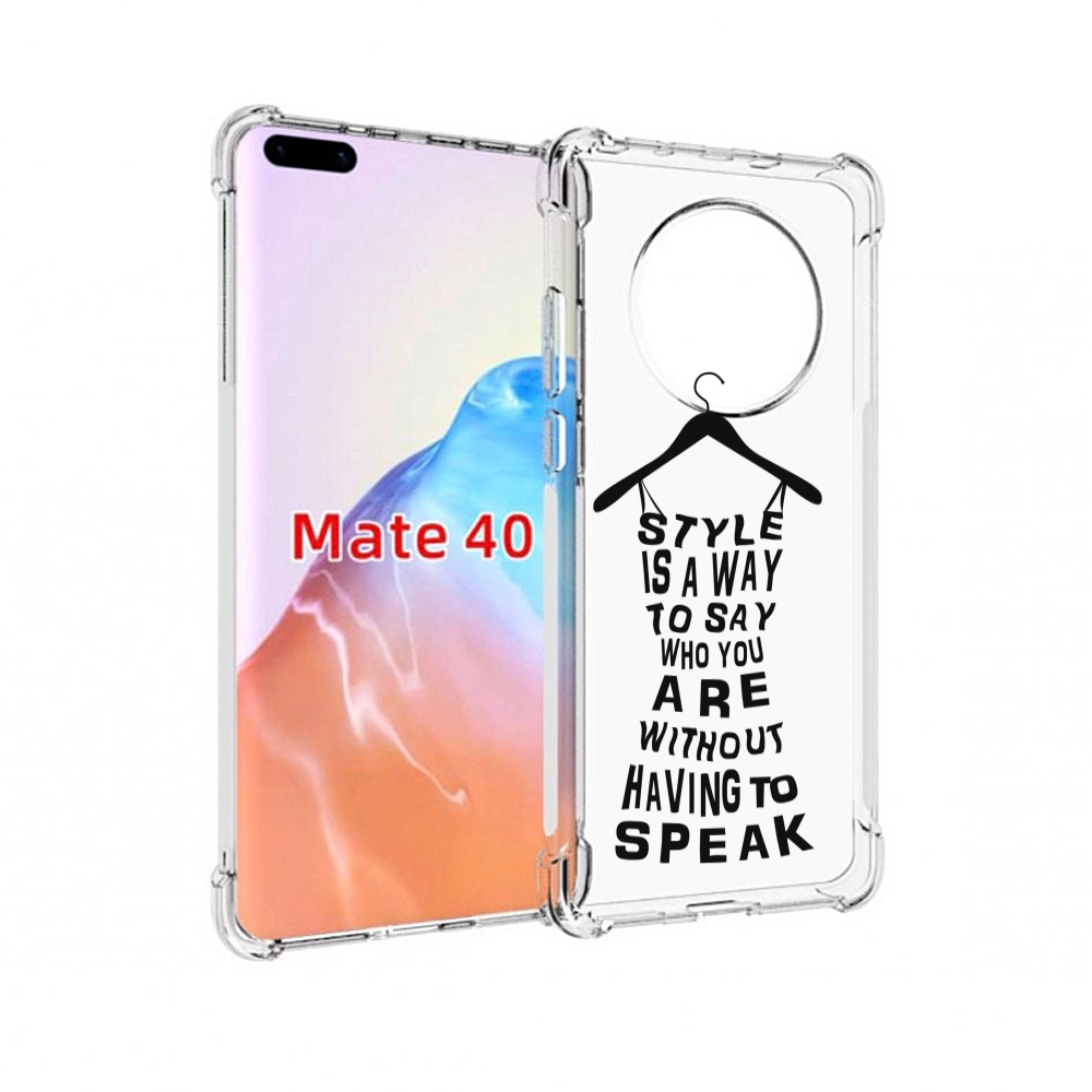 

Чехол MyPads Tocco для Huawei Mate 40 Сарафан-из-слов, Прозрачный, Tocco
