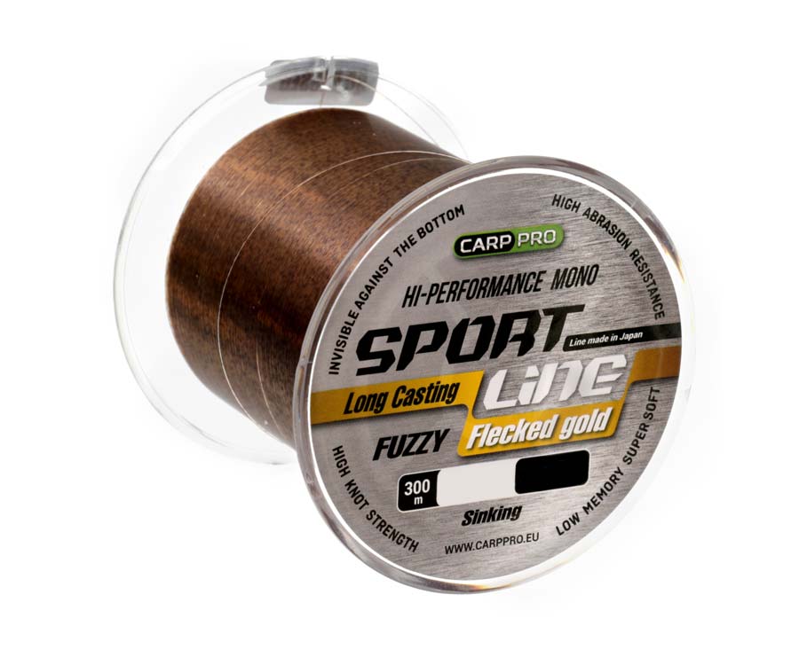 фото Carp pro леска sport line flecked gold 300м 0,335 мм