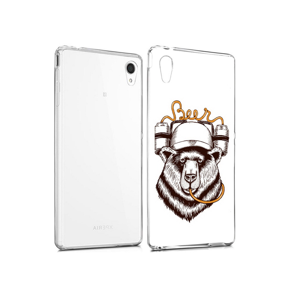 

Чехол MyPads Tocco для Sony Xperia M4 Aqua пивной медведь (PT41841.249.538), Прозрачный, Tocco
