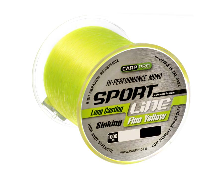 CARP PRO Леска Sport Line Fluo Yellow 1000м 0,205мм