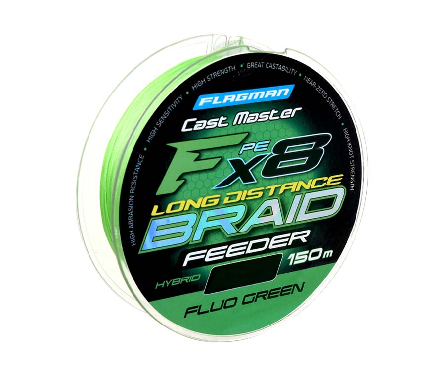 

FLAGMAN Шнур Cast Master Long Distance F8 Feeder 150м Fluo Green 0,14мм 9,5кг 21lb