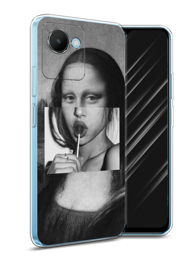 

Чехол Awog на Realme C30S 4G "Mona Lisa sucking lollipop", Серый, 2511650-9