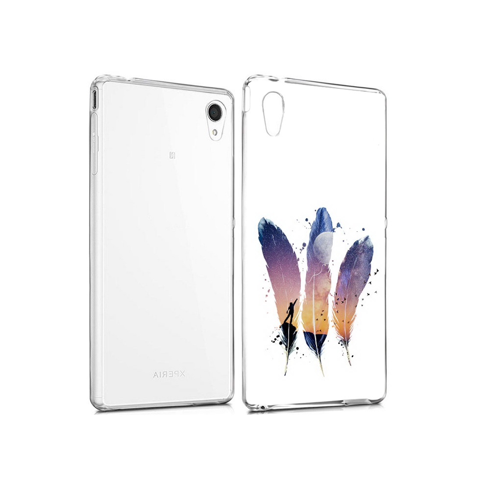 

Чехол MyPads Tocco для Sony Xperia M4 Aqua небесные перья (PT41841.249.519), Прозрачный, Tocco