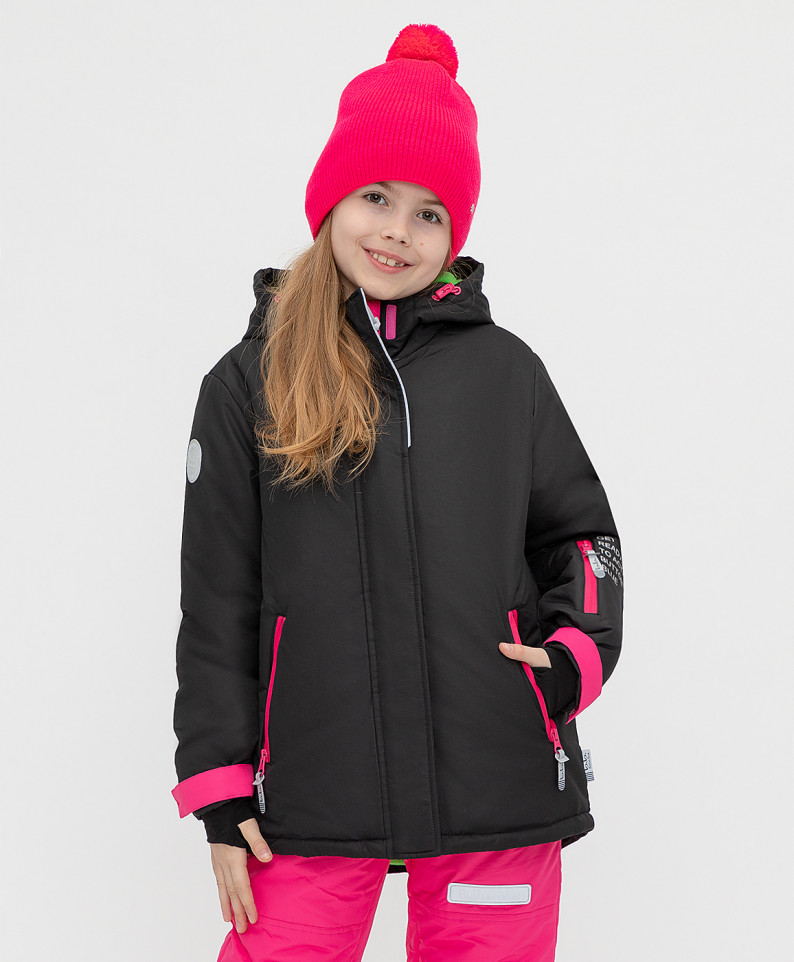 фото Куртка зимняя button blue 221bbga41020800 цв. черный р. 146