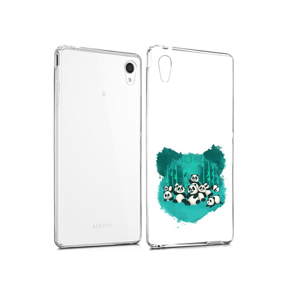 

Чехол MyPads Tocco для Sony Xperia M4 Aqua нарисованные панды (PT41841.249.508), Прозрачный, Tocco