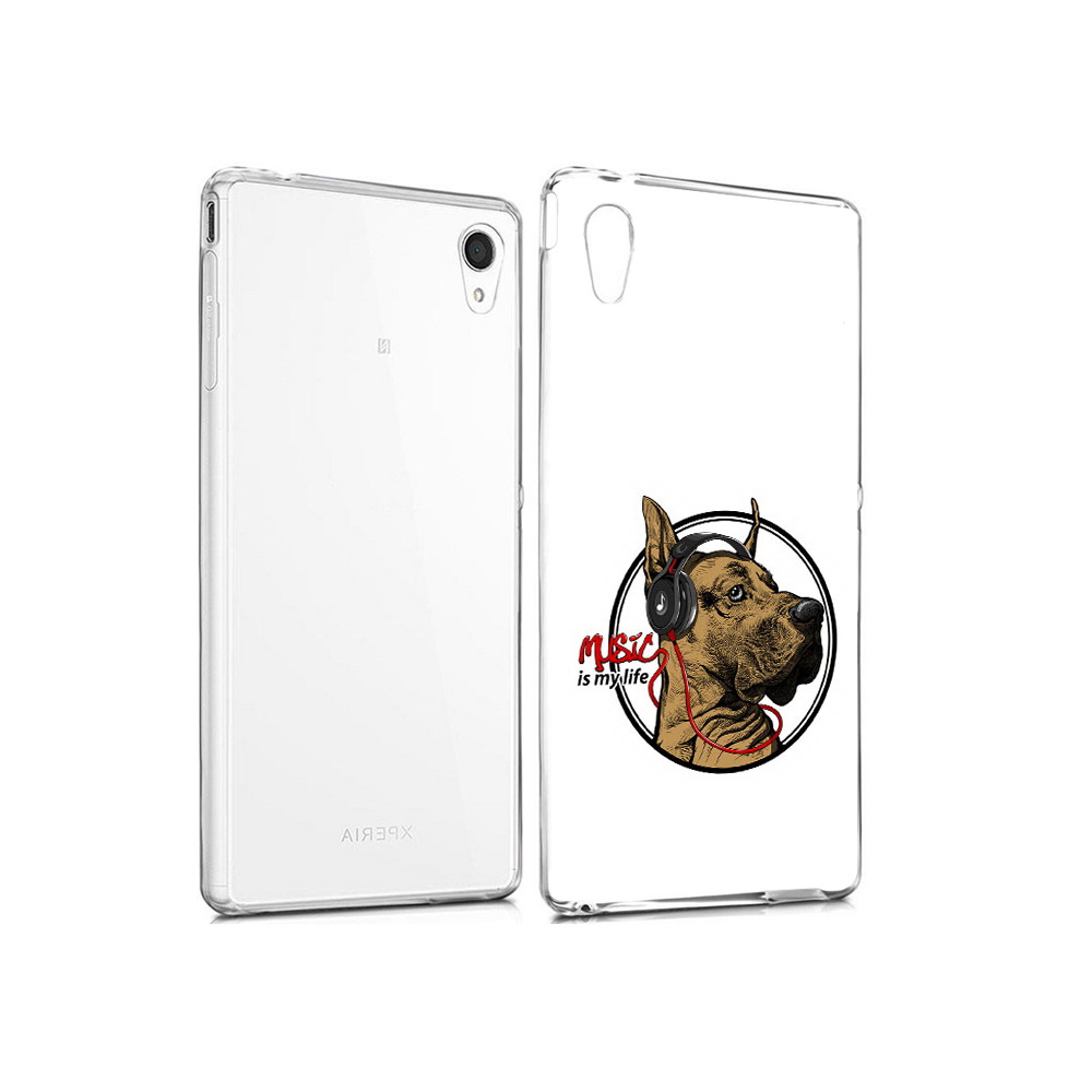 

Чехол MyPads Tocco для Sony Xperia M4 Aqua музыкальная собака (PT41841.249.490), Прозрачный, Tocco