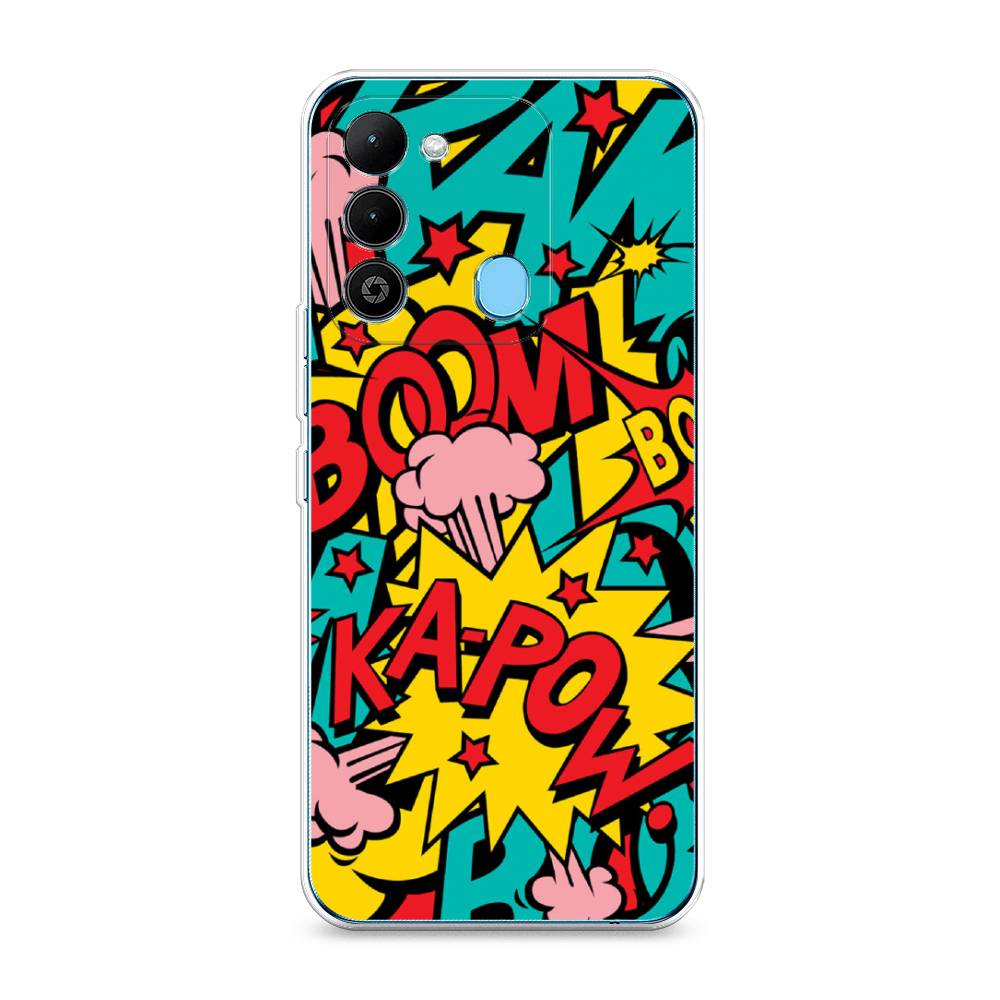 

Чехол Awog на Tecno Spark 9 / Техно Спарк 9 "Постер pop art", Голубой;желтый;красный, 302850-9