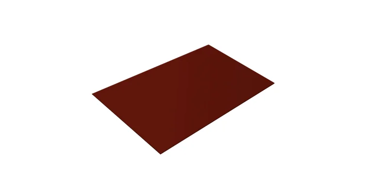 

Плоский лист PE RAL 3009 оксидно-красный, 0.45 мм, 1,25x2, пл=2.5м2 в пленке