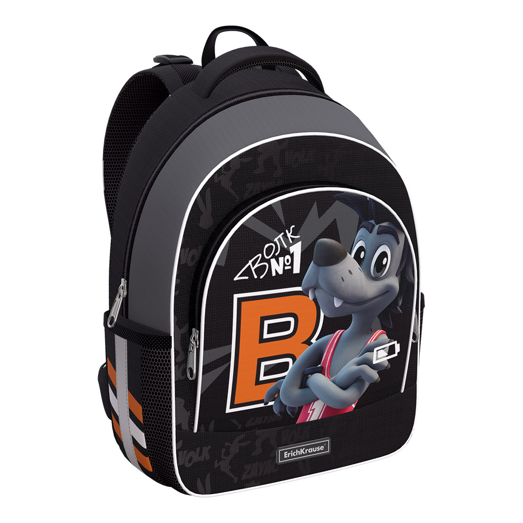 

Рюкзак ErichKrause ErgoLine 15L Ну, погоди! Каникулы 62553 черный, ErgoLine