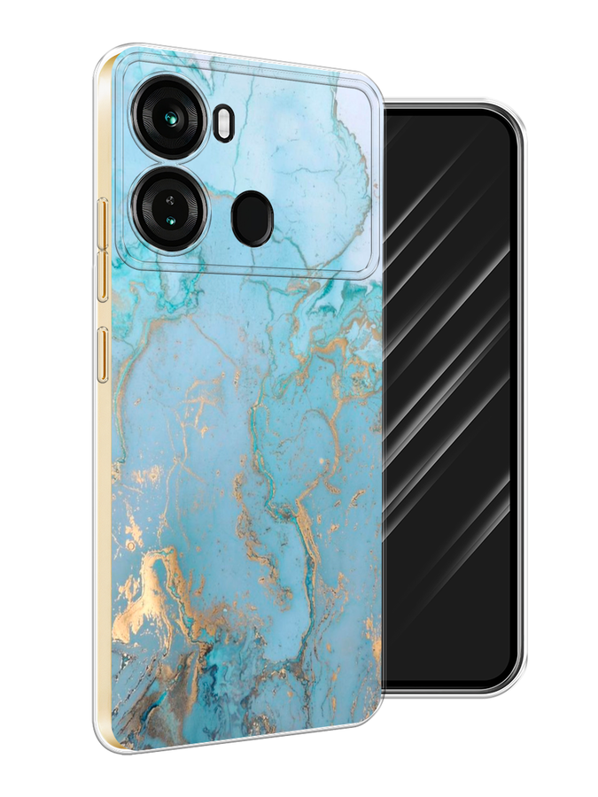 

Чехол Awog на Itel P40 "Голубой мрамор рисунок", 3201350-1