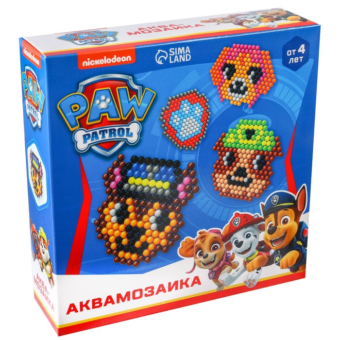 

Аквамозаика"Paw Patrol" Щенячий Патруль, 4 фигурки, Щенячий патруль