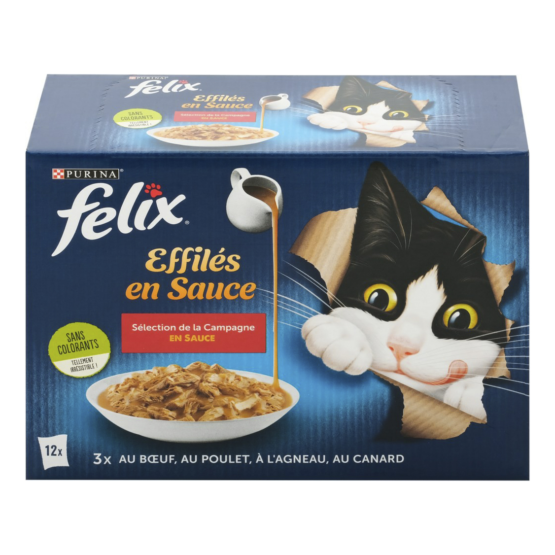 Влажный корм для кошек Felix ассорти, 12 шт по 85 г