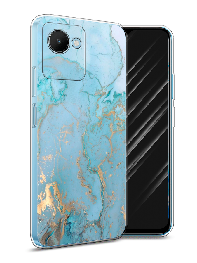

Чехол Awog на Realme C30S 4G "Голубой мрамор рисунок", 2511650-3