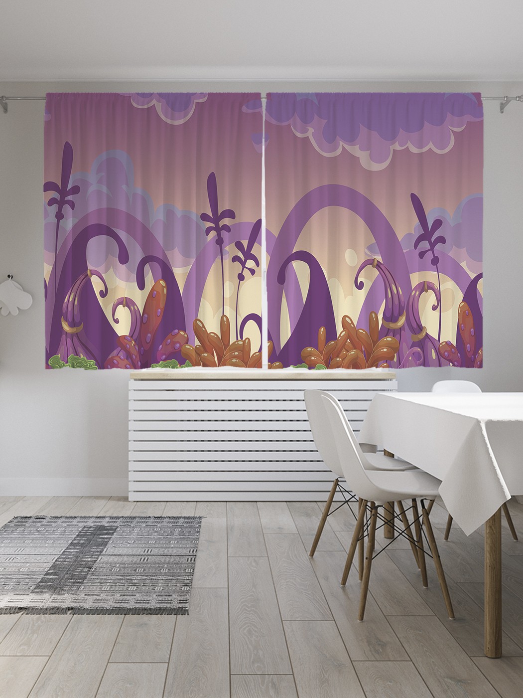 

Классические шторы JoyArty "Фантазийный лес", серия Oxford DeLux, 2 полотна 145x180 см, Фантазийный лес