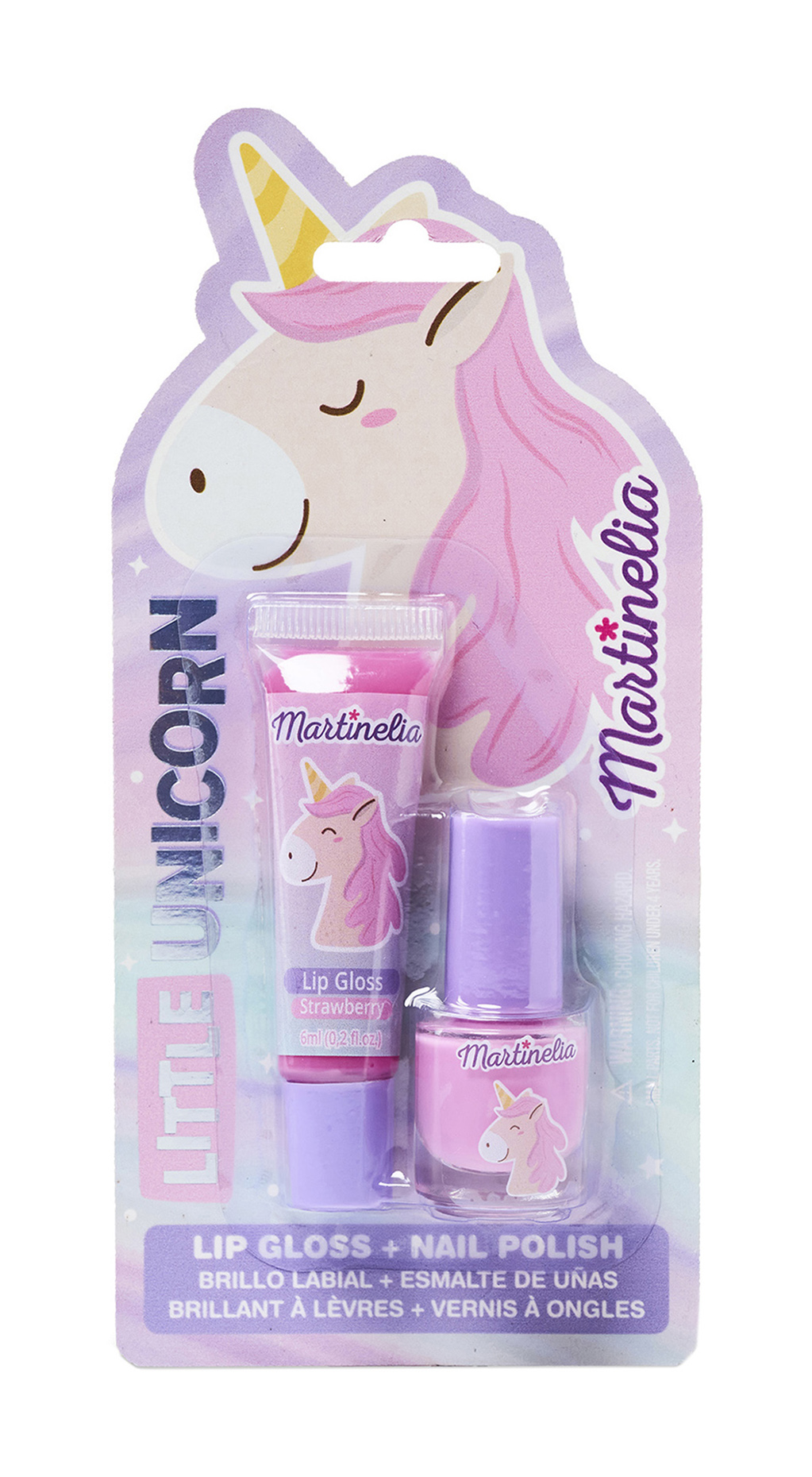 Набор детской косметики Martinelia Little Unicorn Lip Gloss + Nail Polish 3+4 мл 11932 набор для маникюра martinelia детский