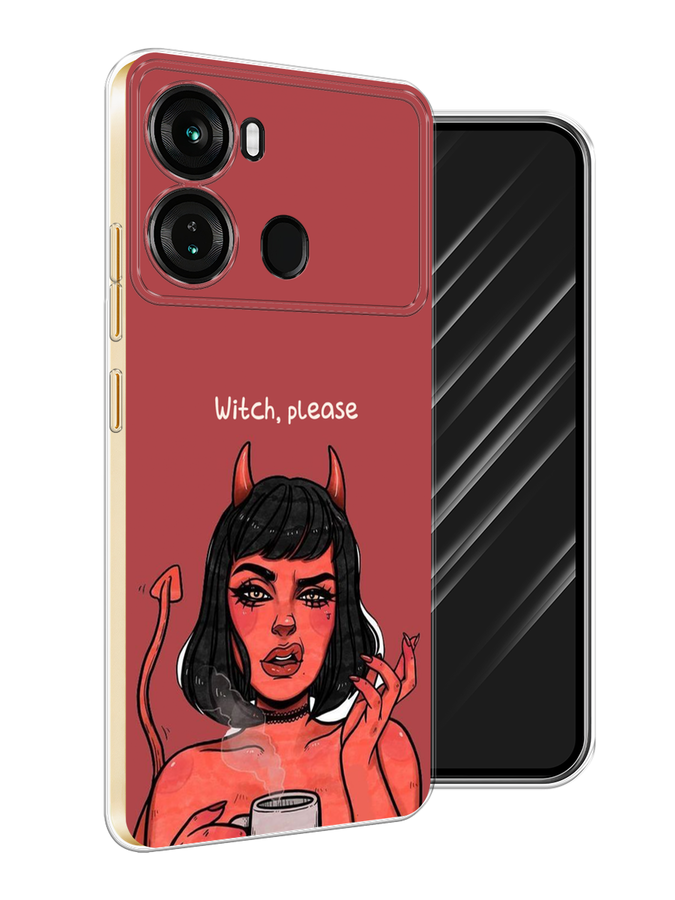 

Чехол Awog на Itel P40 "Evil Girl", Бордовый;черный, 3201350-1