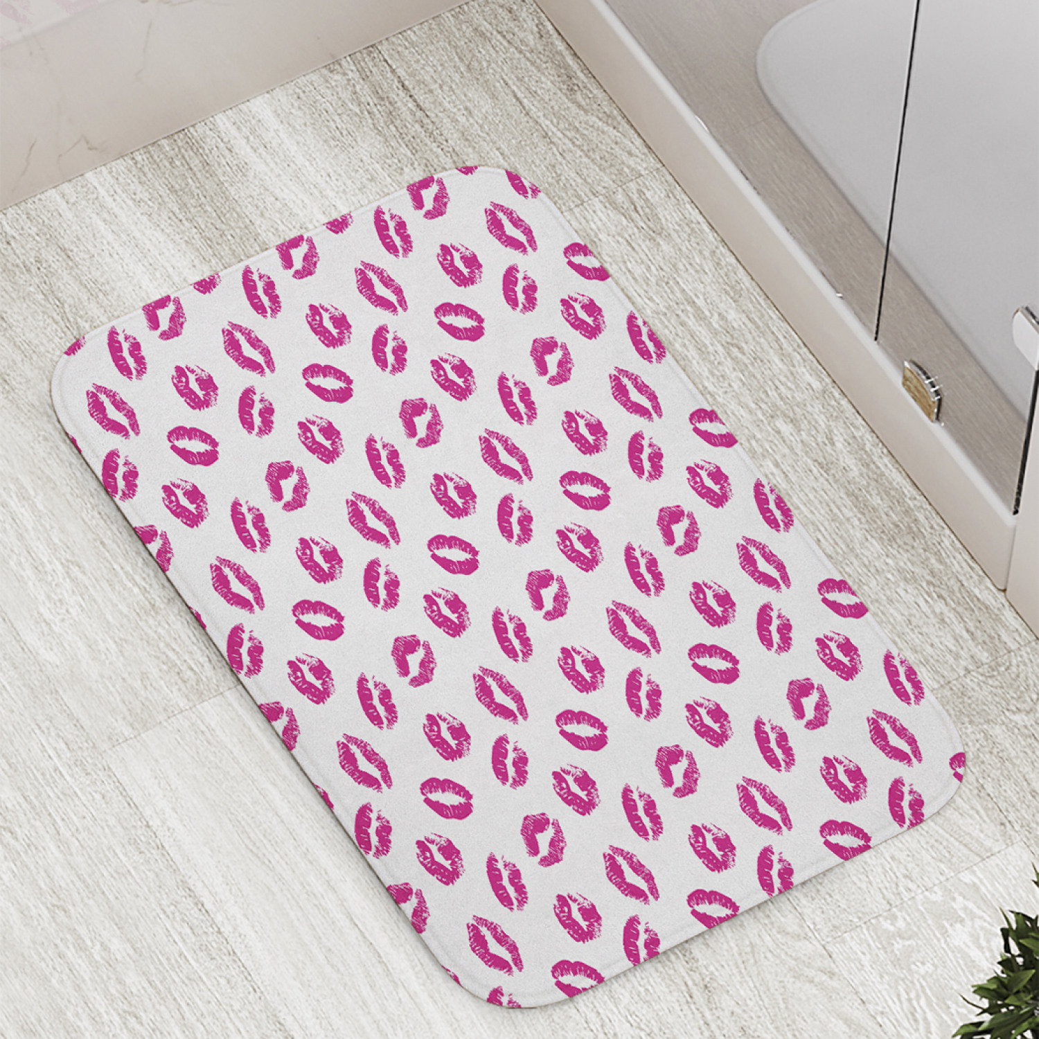 

Коврик противоскользящий JoyArty "Полотно поцелуев" для ванной, сауны, бассейна, 77х52 см, Полотно поцелуев