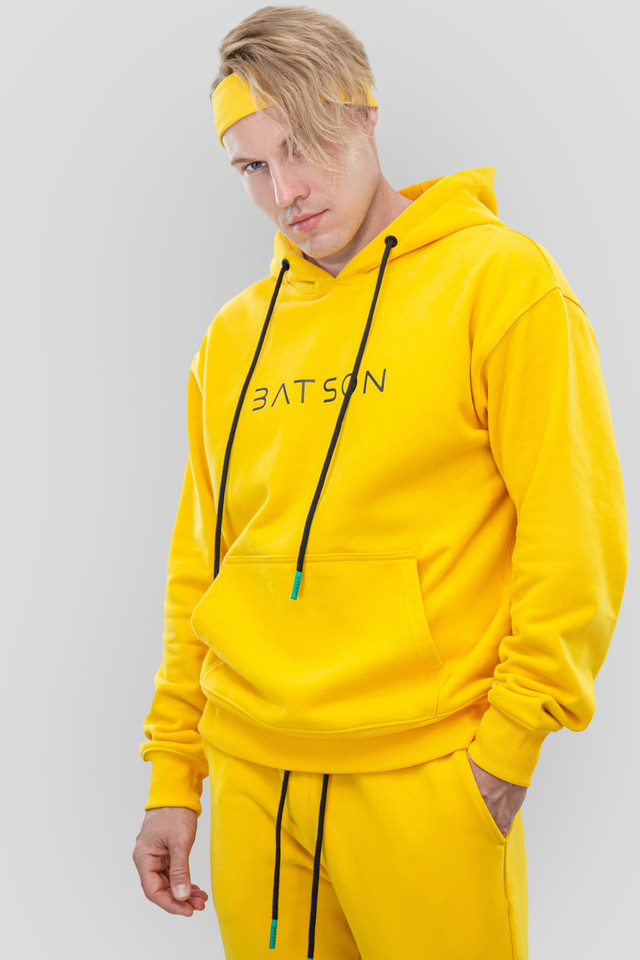 

Худи мужское BATSON QR EVERY UNI желтое L, Желтый, QR EVERY UNI