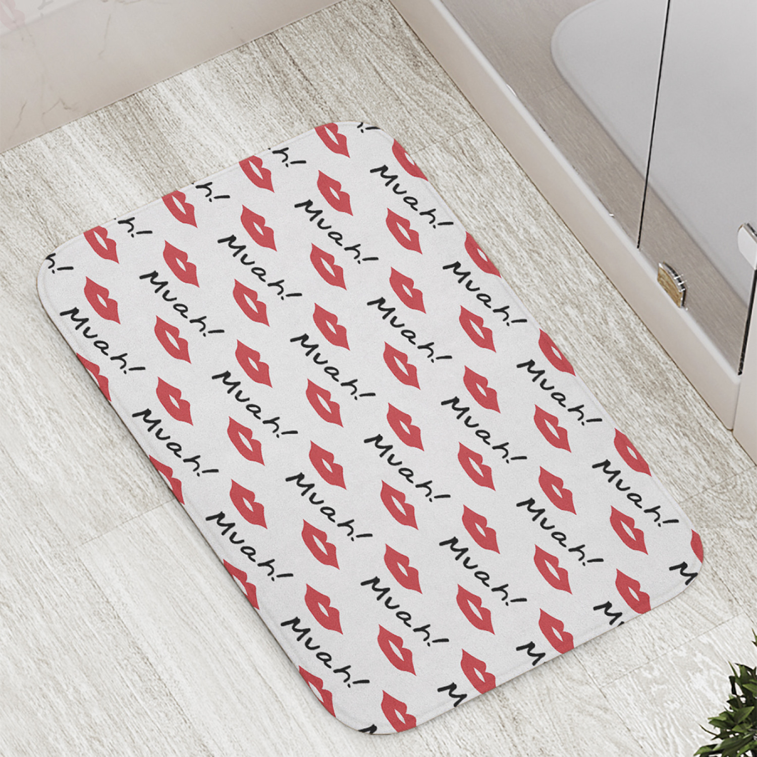 

Коврик противоскользящий JoyArty "Множество поцелуев" для ванной, сауны, бассейна, 77х52см, Множество поцелуев