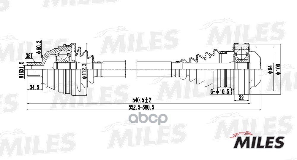 

Привод в сборе Miles GC00138