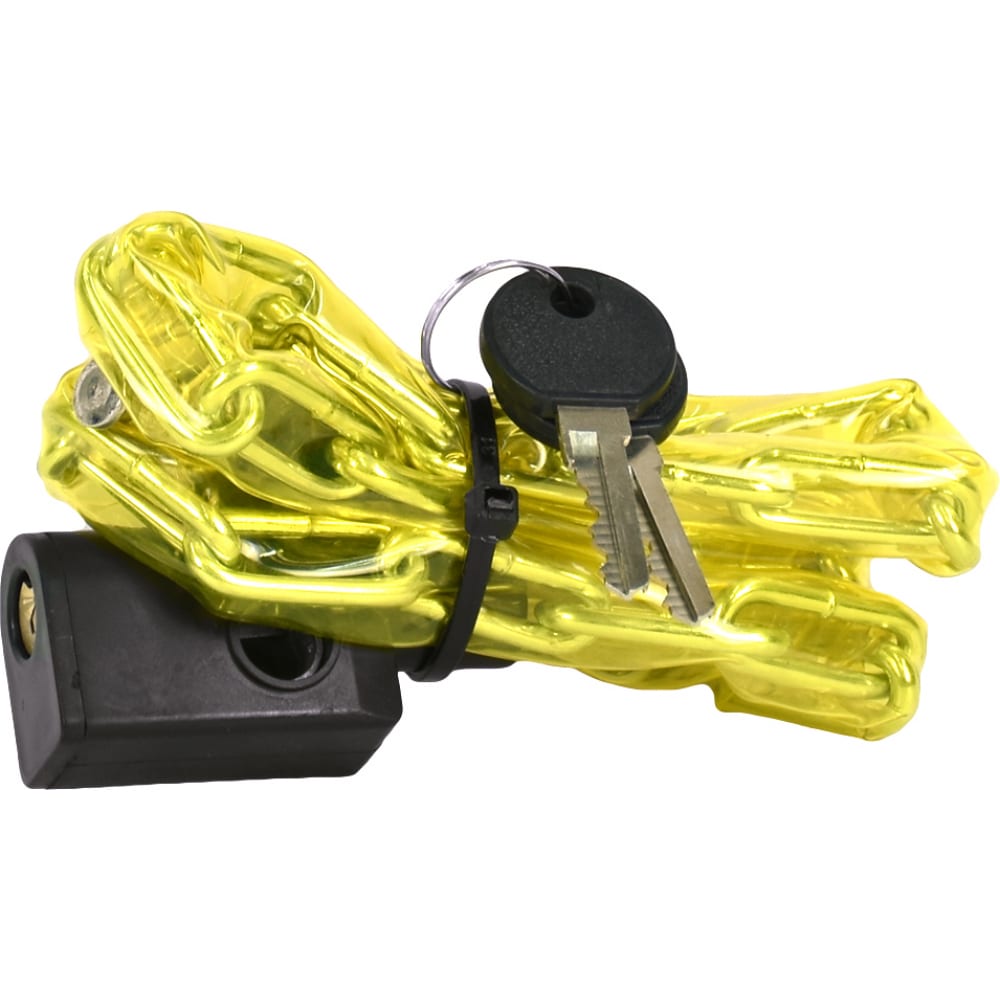 JOY KIE Замок противоугонный GK-105.102 3,5 80cm31,цепь 6мм,в оплетке,2 ключа HQ-0004220