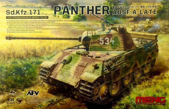 фото Сборная модель meng 1/35 german medium tank sd.kfz.171 panther ausf.a late ts-035 meng model