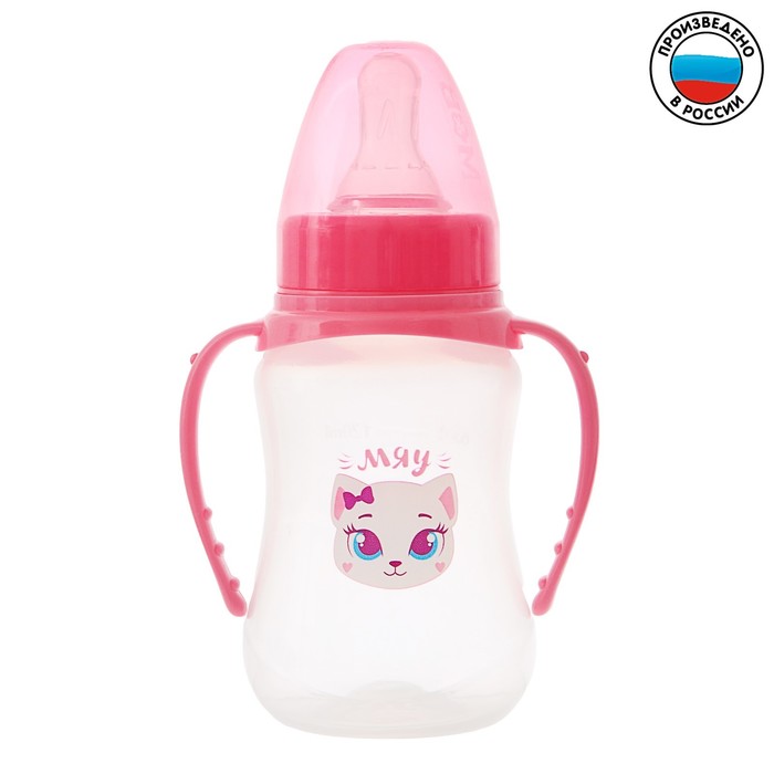 

Бутылочка для кормления Mum&Baby Кошечка Софи приталенная, с ручками, 150 мл, 0+, 2 шт.