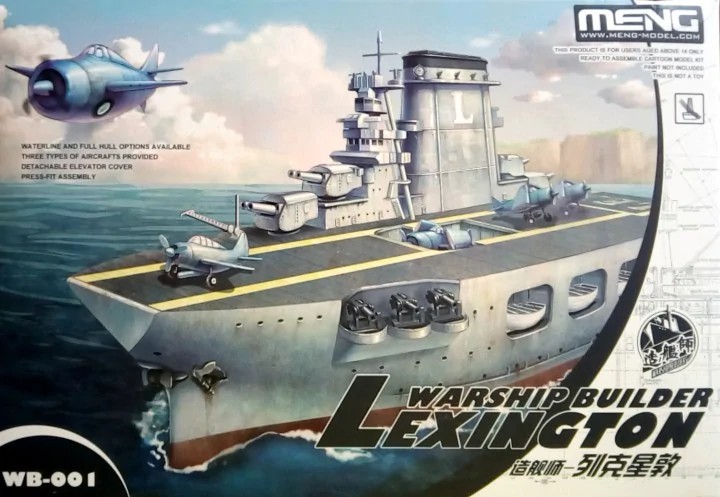 фото Сборная модель meng warship builder lexington wb-001 meng model